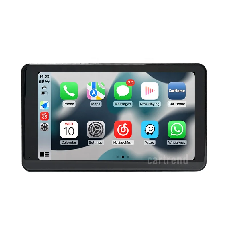 Portable CarPlay PND Wireless Android Auto Screen Multimedia Display Navigation Touch Pad for Cars Bus SUV Pickup Taxi Truck Van