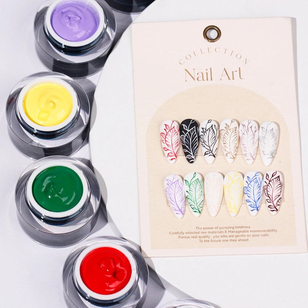 Painting Gel Professional Nail Paint Gel 10ml High Quality Private Label UV Nail Art Drawing Painting Gel