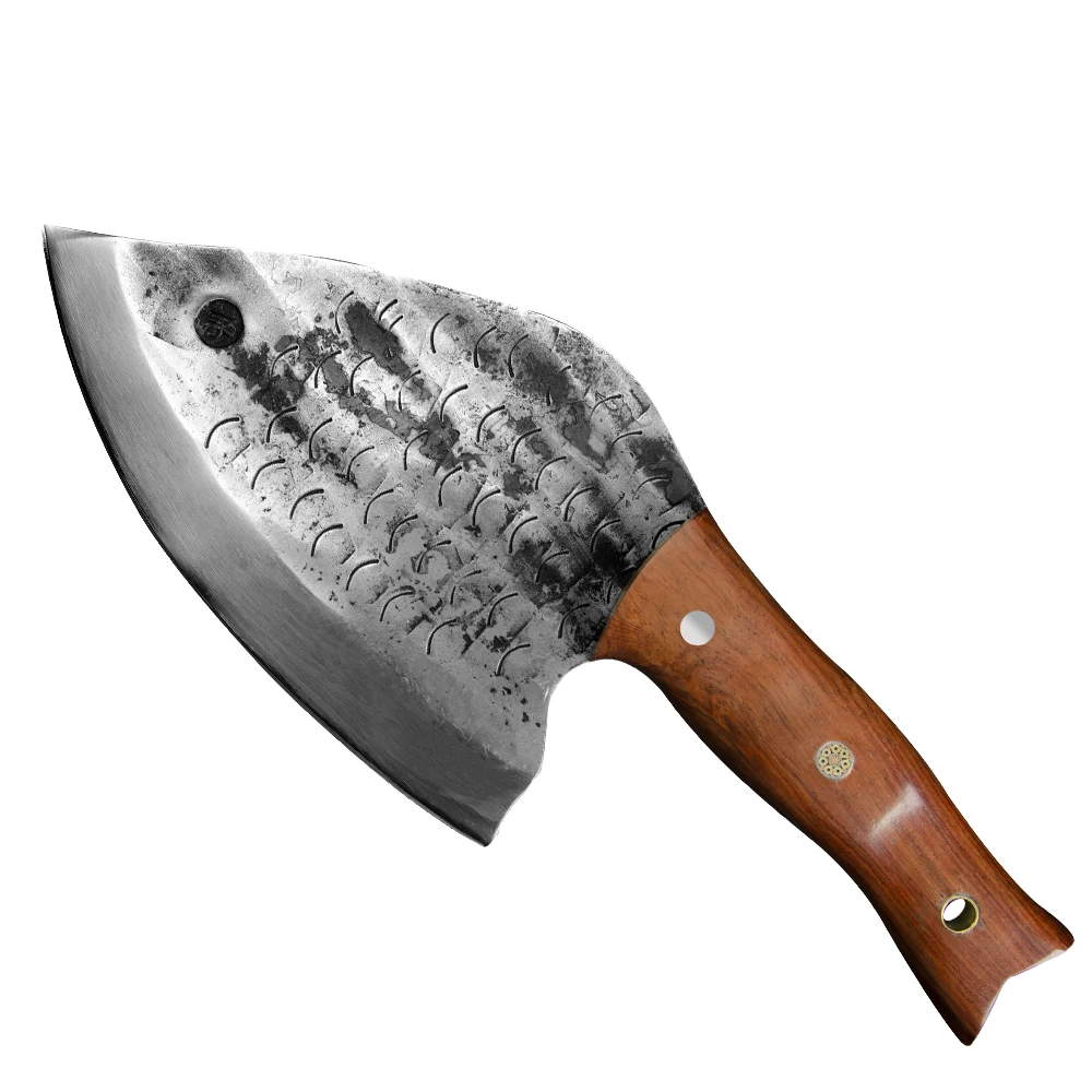 Xingye Kitchen Knives Wholesale Fish Pattern Luxury Durable Heavy Duty Cleaver High Carbon Steel Forged Chef Knife Handmade