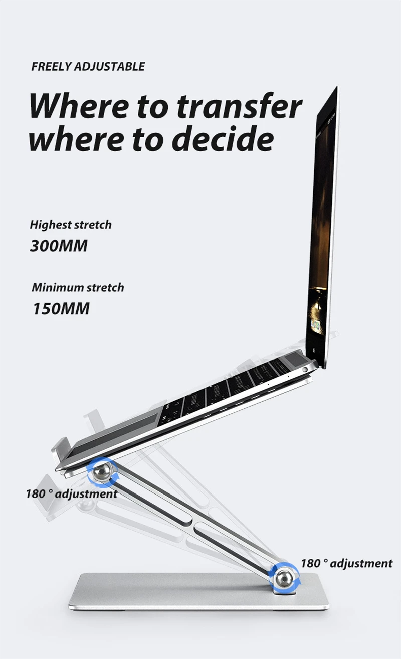 Portable Computer Stand Laptop Holder Riser Portable Adjustable Computer Tablet Stand Aluminum Alloy Foldable Laptop Stand