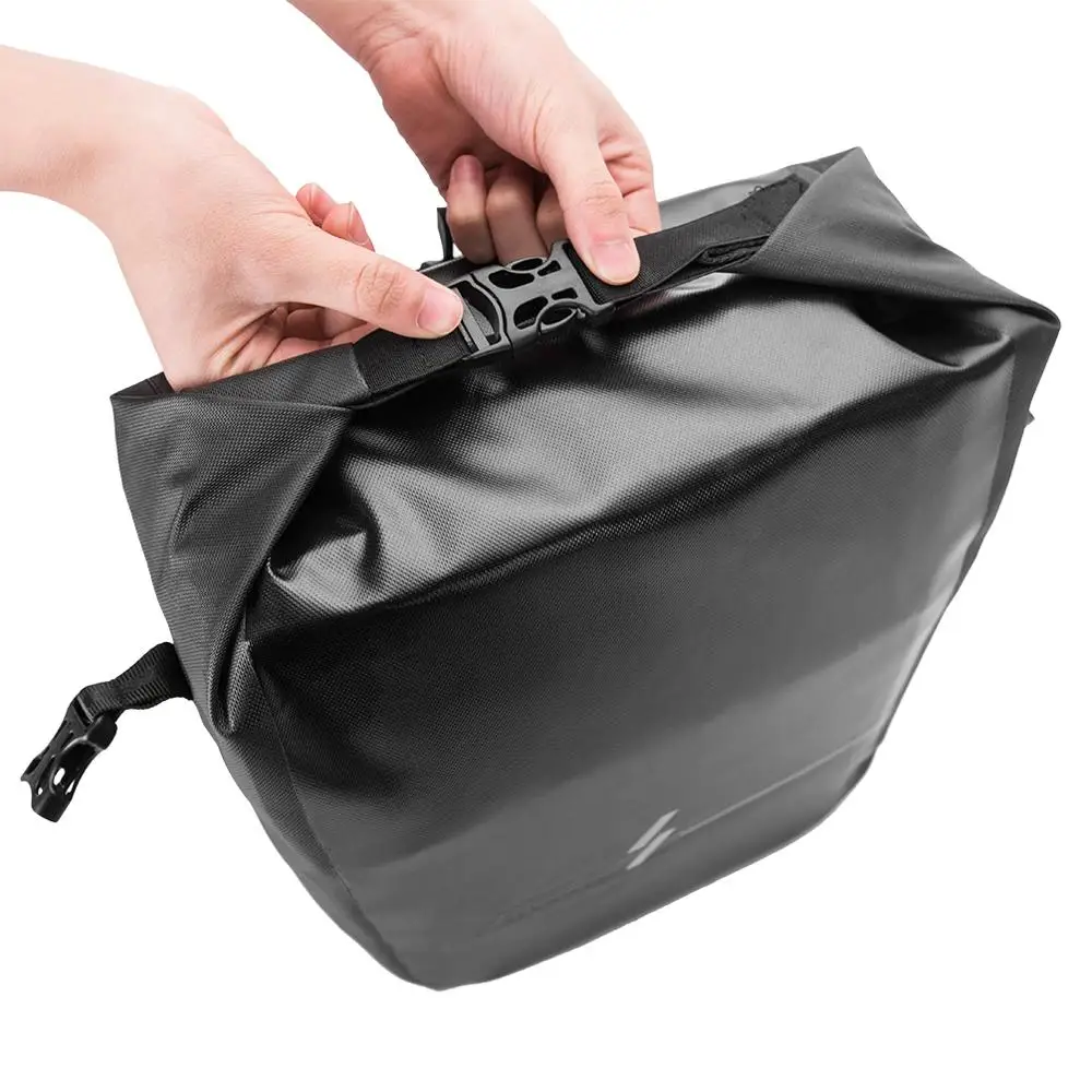 VANNO Wholesale Roll Up Waterproof Cycling Traveling Bicycle Rear Rack Saddle bag bike Pannier Bag with Shoulder Strap