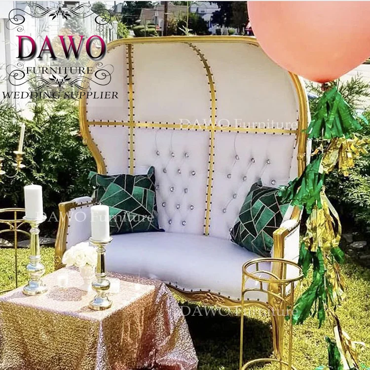 Bride and groom wedding sofa cheap high back chairs