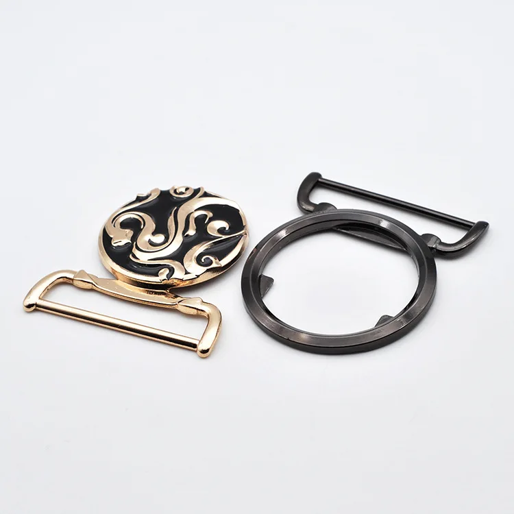 High quality inner size 45mm zinc alloy customized circle buckle joint buckle for clothes