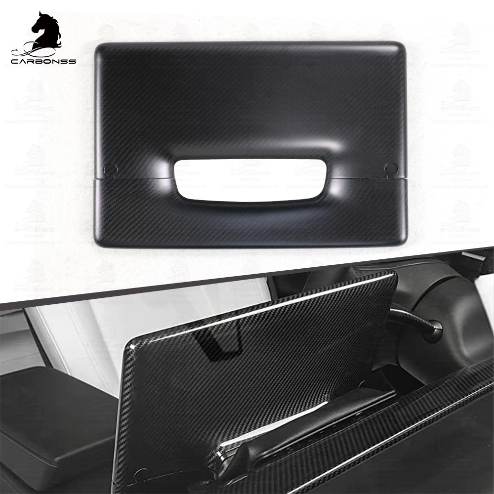 Auto Interior Accessories Dry Carbon Fiber Display Back Screen Back Cover For Tesla Model 3 Model Y 2017+