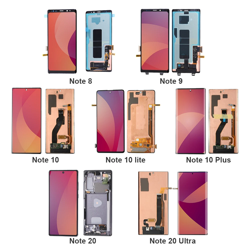  OEM OLED экран для Samsung Note 8 9 10 Lite Plus 20 Ultra Super AMOLED сенсорный ЖК-дисплей