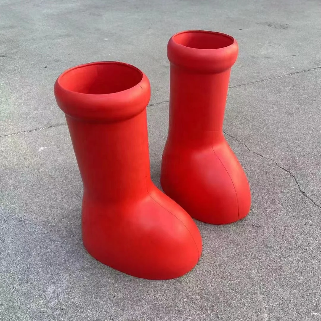 Новинка 2023, модные ботинки для мальчиков Astro, женская обувь, резиновые ботинки из ЭВА, детские ботинки с большим красным мультяшным рисунком