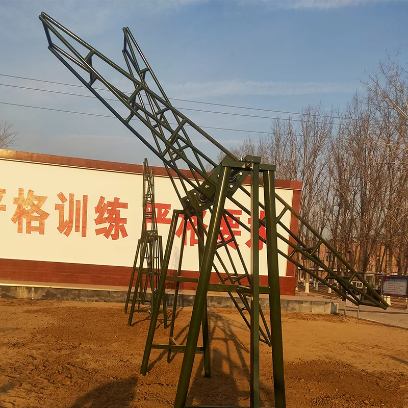 Physical training equipment anti dizziness roller rotating ladder