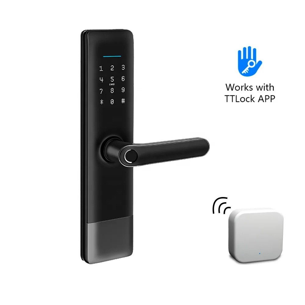 Slockrevo Keyless Entry Safe Electronic Mobile Phone Fingerprint  Electric Wifi Ttlock Smart Door Lock With App
