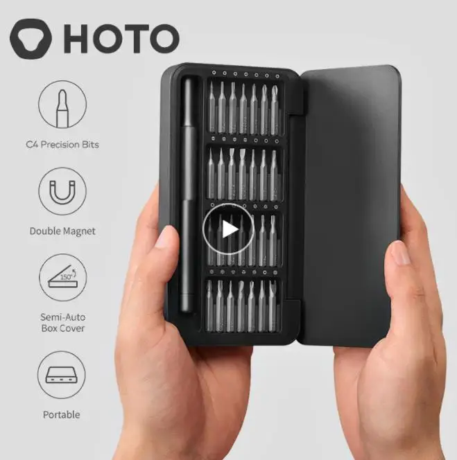 HOTO Precision Screwdriver Kit 28 in 1 Screwdriver Bits Hand Precision Screwdriver Set For Mobile Phone