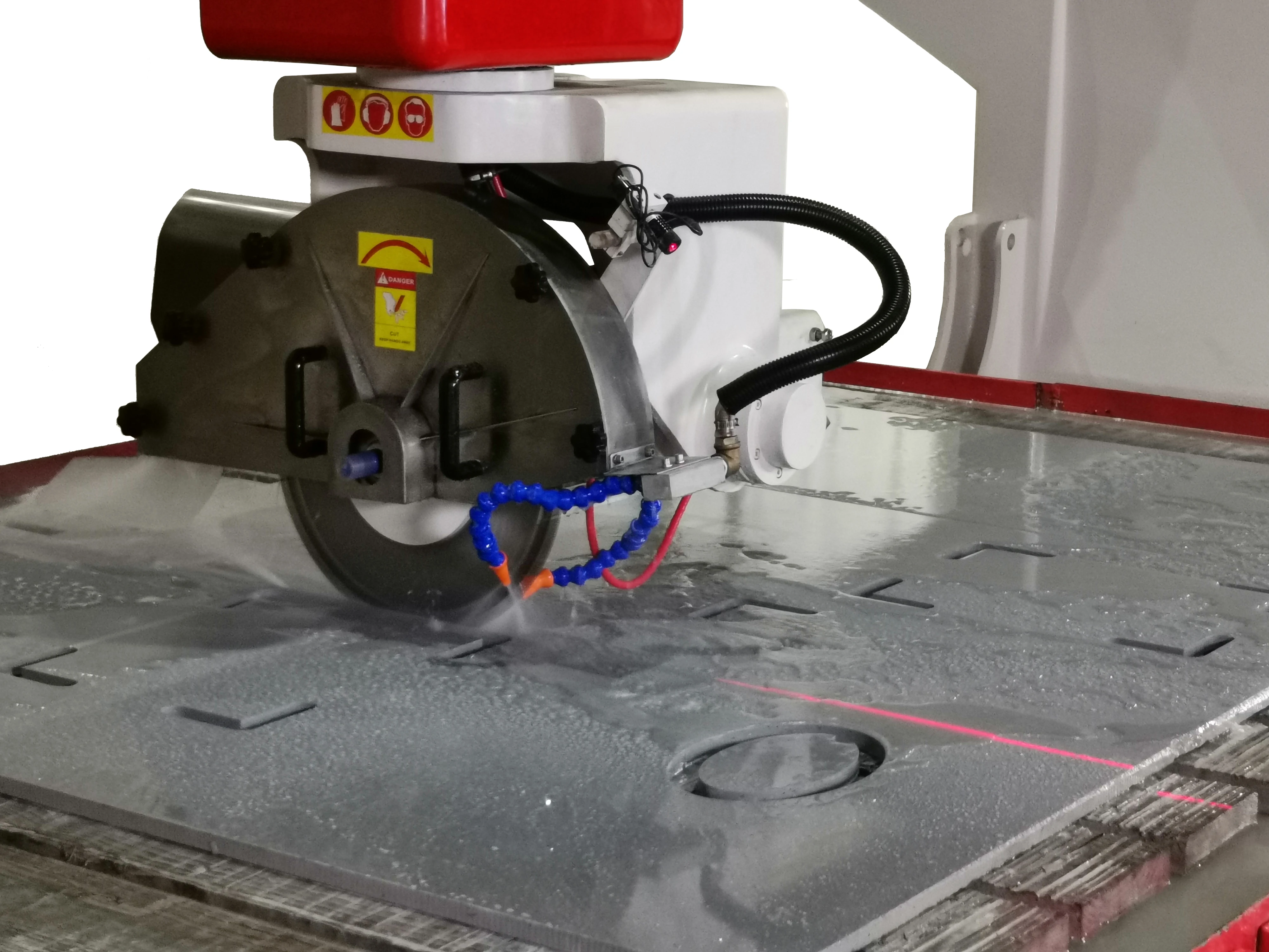 Hualong Machinery HKNC series Bridge Saw 5 Axis Stone Cutter CNC Granite Cutting Machine Processing Center