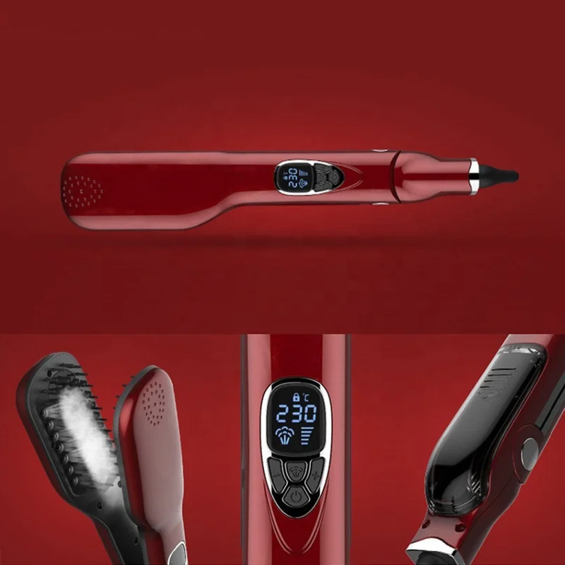 Steam Spray Hair Straightener Comb Detangle Hair Brush Styling Tools Electric Hair Brush Fast Straightening Irons
