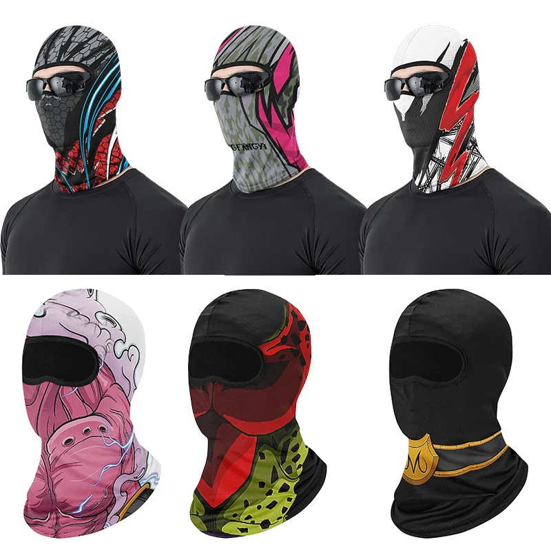 Factory Price 3D Animal Novelty Pattern Full Face Mask Neck Gaiter UV Protection Motorcycle Balaclava Mask