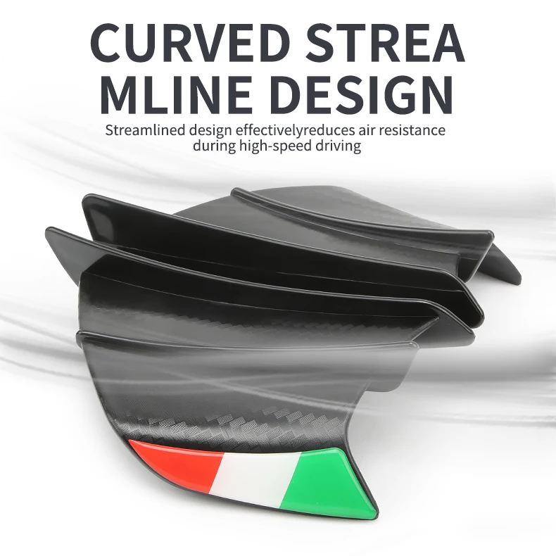 Universal For Yamaha Suzuki Kawasaki Honda H2/H2R Scooter Motorcycle Winglet Aerodynamic Wing Kit Spoiler