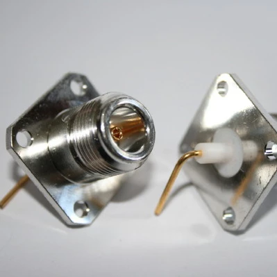 RF Coaxial Connector N Square Flange Jack Receptacle 4 holes mount panel
