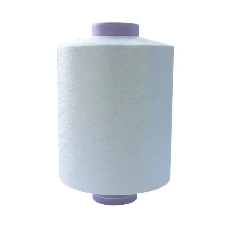 Recycled dope dyed polyester yarn 75 denier black and white bright recycled yarn 120tpm Yarn Polyester with GRS Certificate