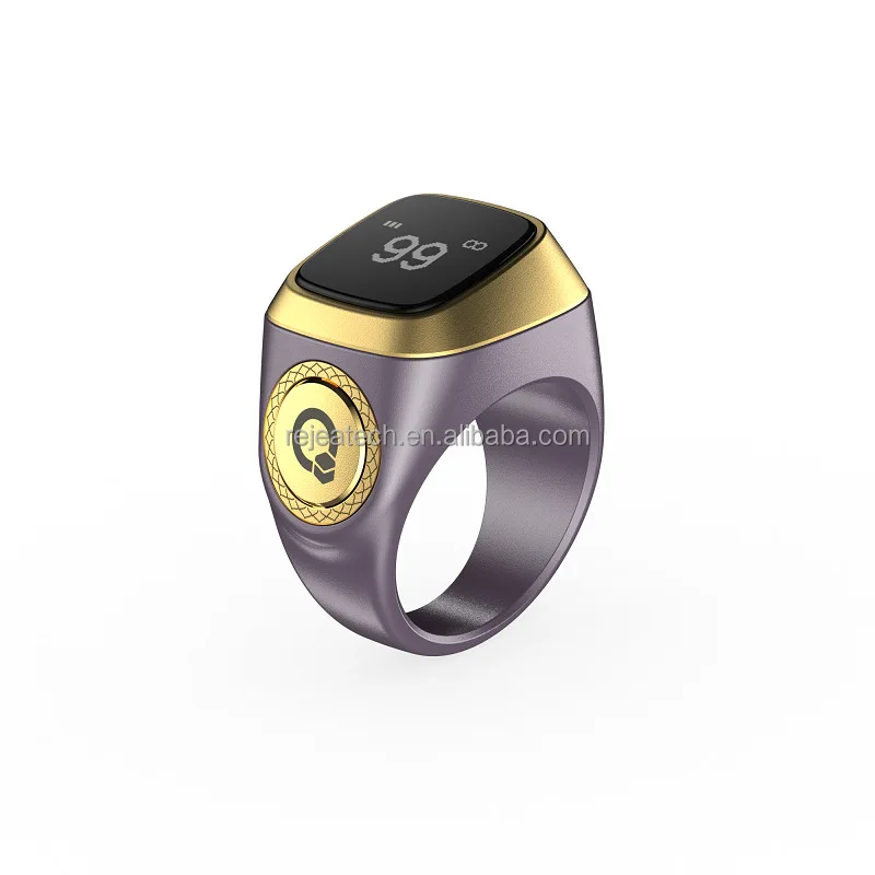 Zik Ring Smart Muslim Islamic Electronic Zikir Counter Digital Azan Alarm Clock Iqibla Tacbix Tasbeeh Tasbih Zikr
