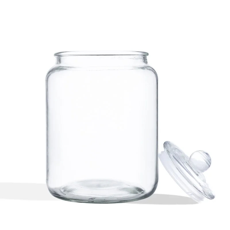 2024 Glass  Airtight Quality Large Cookies Candy Canister Clear Acrylic Kitchen Food Storage Jars with Lids