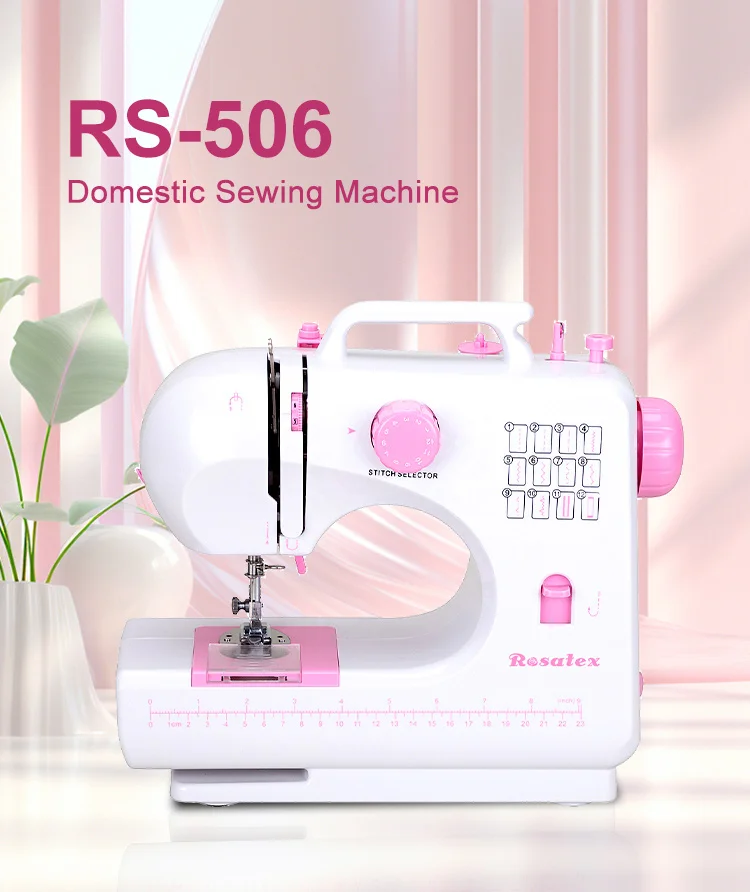 Rs506 Rosatex China Factory Home Use Mini Domestic Garment Sewing Mini Silai Machine