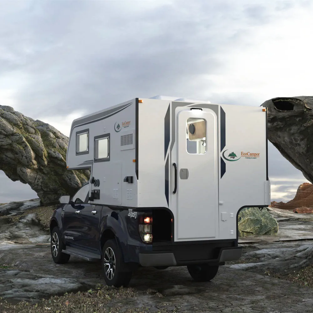 Manley Slide In Box Truck Cabover Cab Over Camper With King Bed Sleeps 4 For Utility Trailer F150 Half Ton Short Bed 