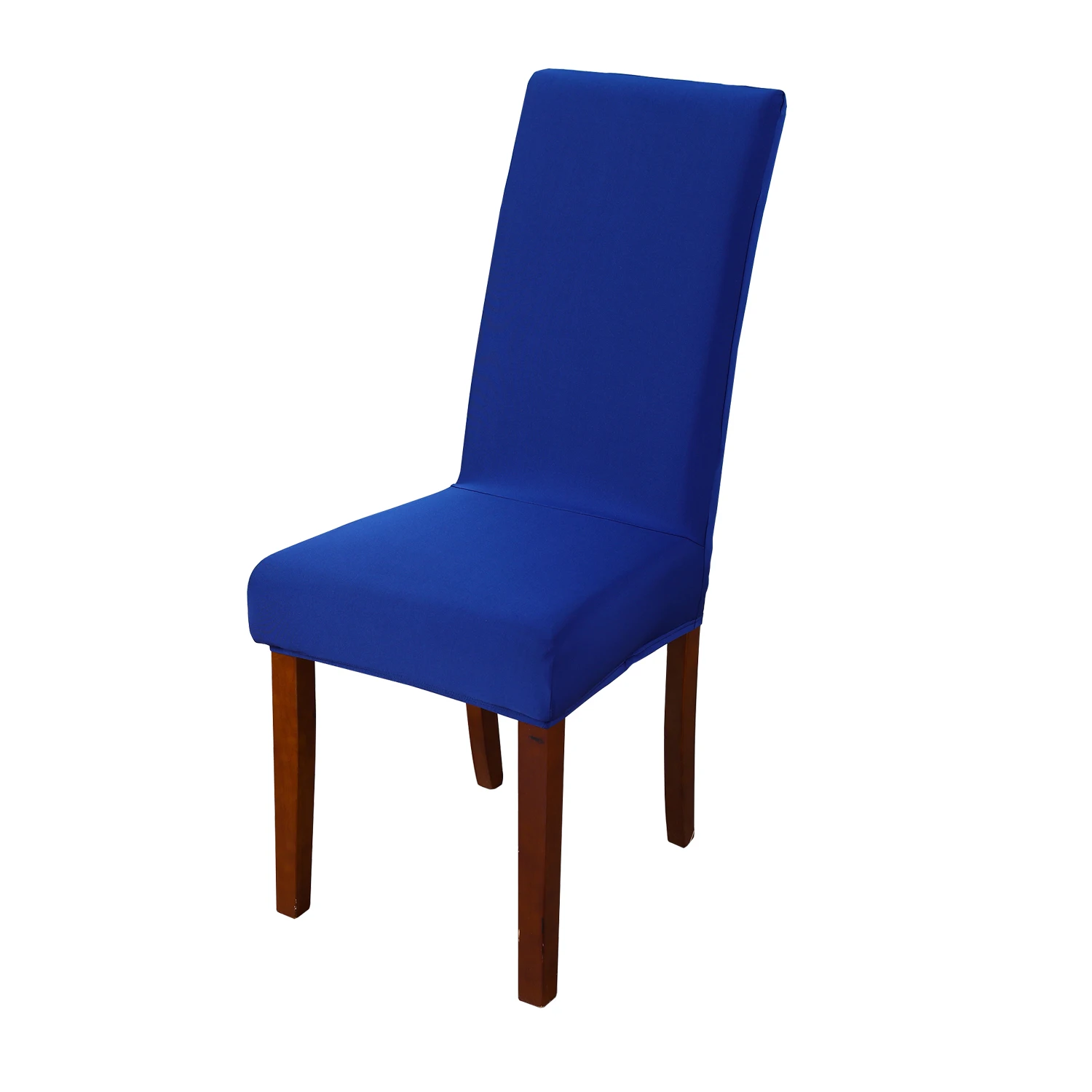 Лидер продаж, королевский синий эластичный чехол на стулья для столовой, короткий чехол из спандекса на стулья для столовой