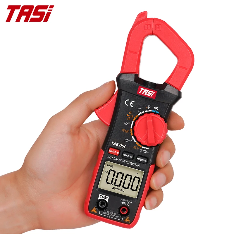  TASI TA8315C 5999 Counts Clamp Meter Digital Non-contact Multimeter AC DC True