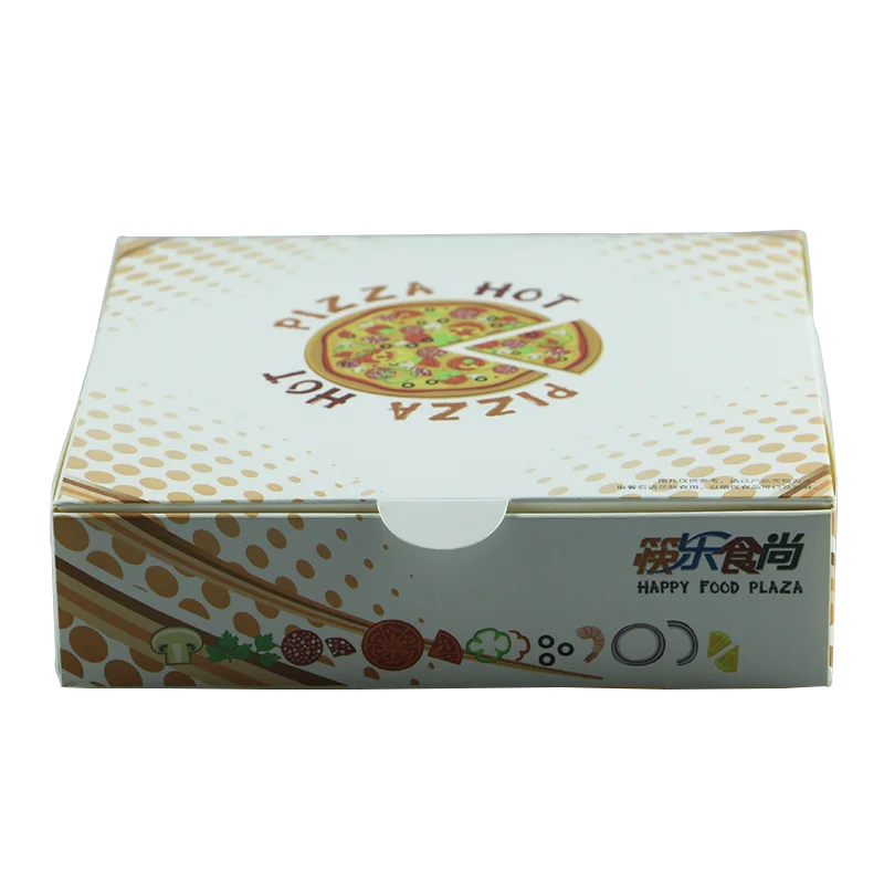 Disposable customizable printable paper pizza box