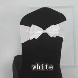 Wholesale Durable Elastic Wedding Bow Tie Chair Sash Buckle chair bow