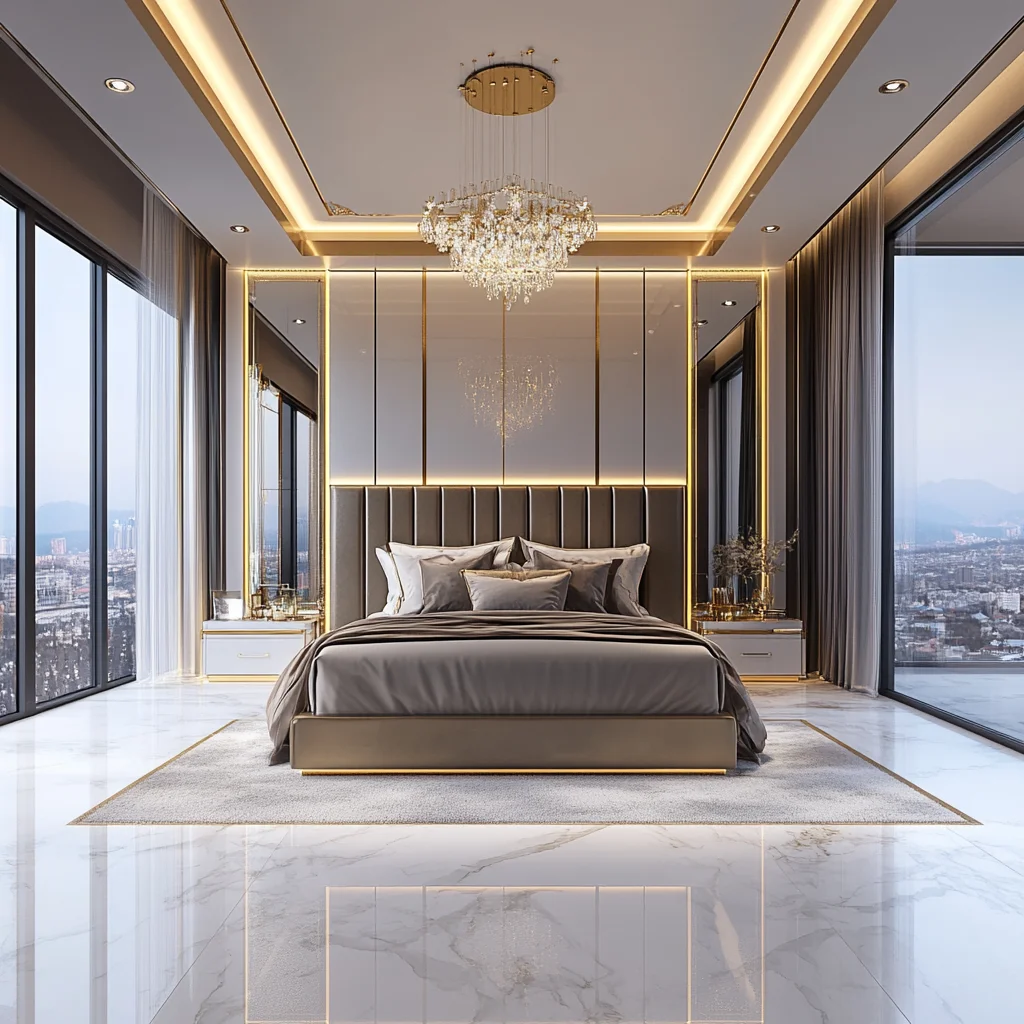 High Quality Light Luxury Modern Simple Leather Bed Bedroom Furniture Double 1.8m King Size Bed