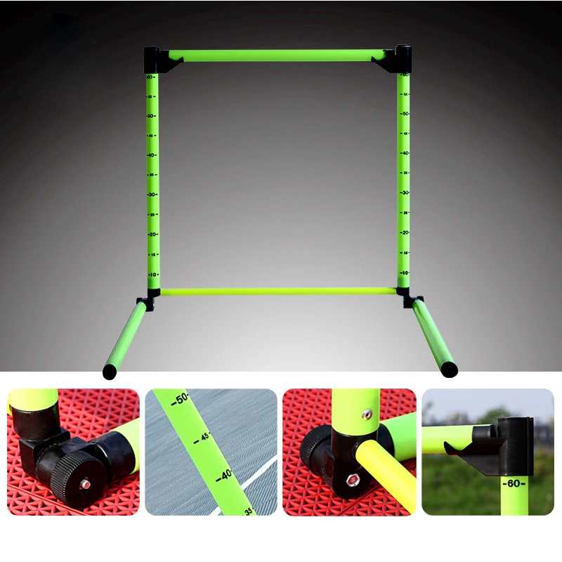 Football Training Equipment Folding Portable Football Training Hurdle Height Adjustable Agility Bar