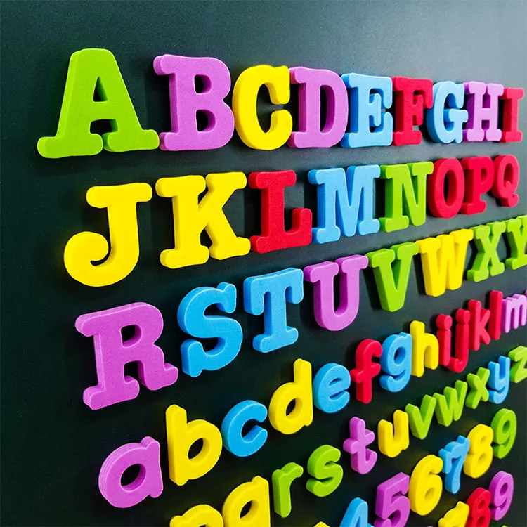 Kids erasable plastic magpad magnetic letter kits education toys with different colors
