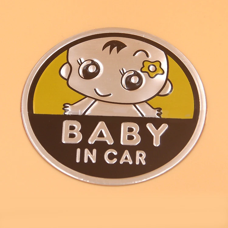 Hot Popular Baby On Board Funny Sticker Decal Reflective Laser Motorcycle 3D Car Stickers