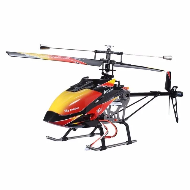 2023 HOT WLtoys V913 RC Helicopter 2.4G 4CH MEMS Gyro Single Propeller With LCD Transmitter 360 Degree Rotation Gift For Kids