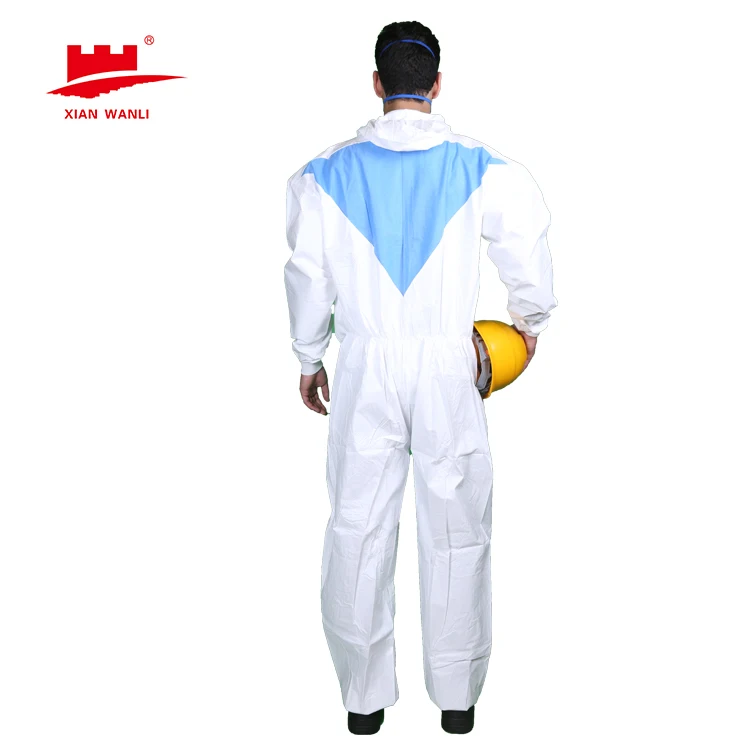 Hubei Wanli disposable TYPE 5B 6B disposable coverall Antistatic Clothing for chemical and industrial