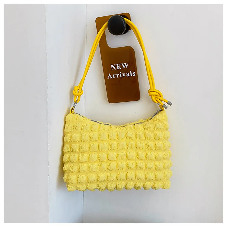 Wholesale Single Shoulder Women Bag Lady Bubble Grid Underarm Handbag