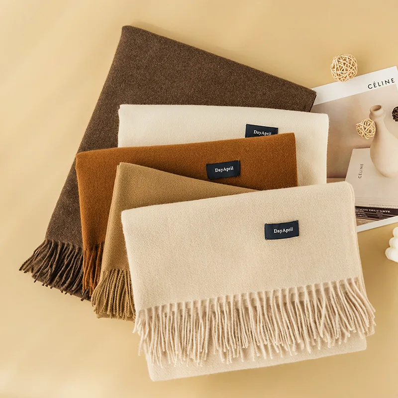 Женский зимний шарф из кашемира, 200 Х70 см, 250 г