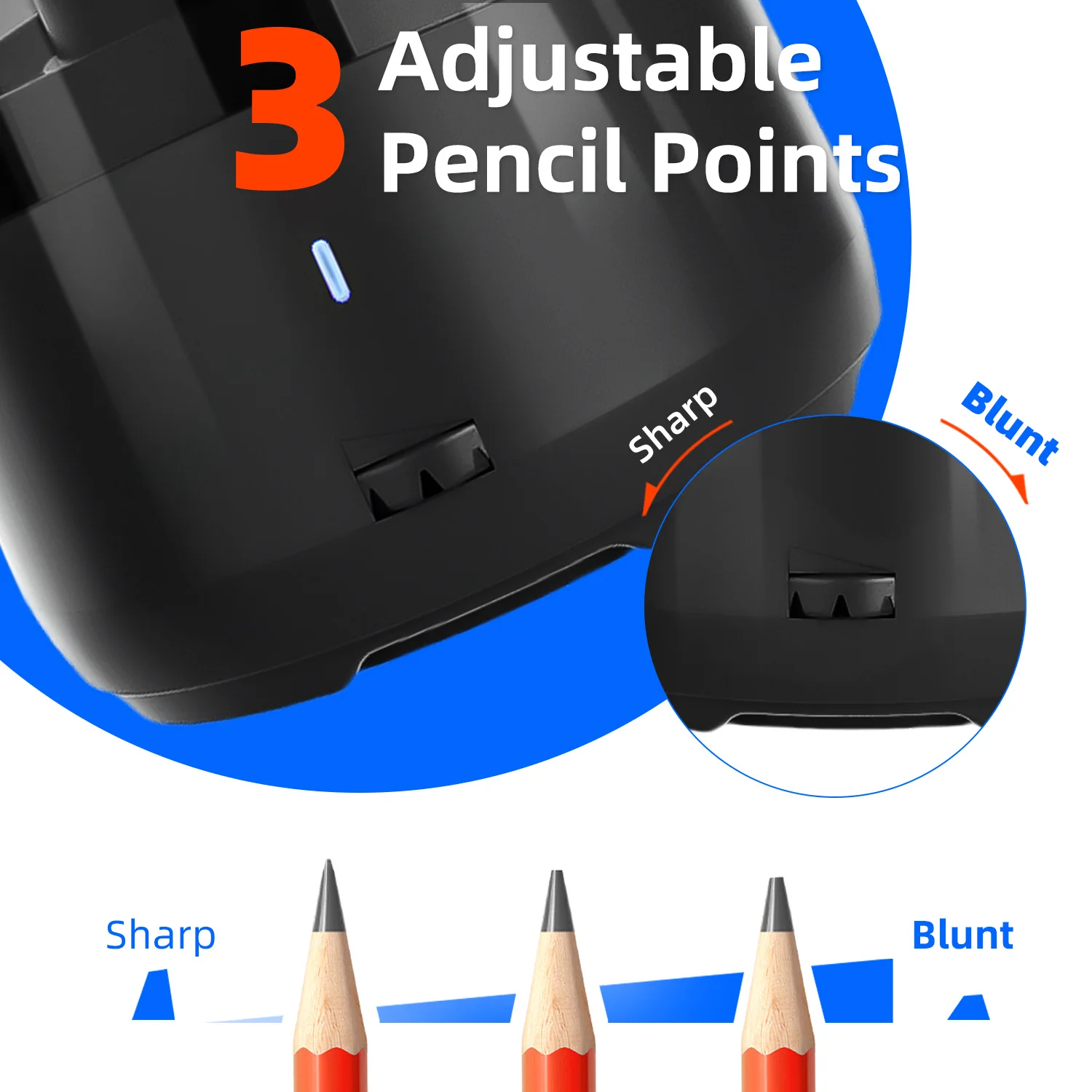 Zongmao Wholesale Electric pencil sharpener Custom Logo suitable charcoal graphite pencil Electric pencil sharpener for sketch