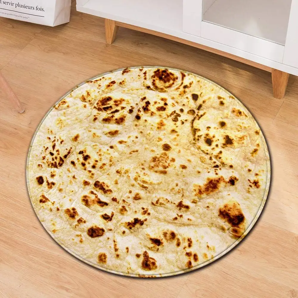 Фланелевое покрывало Burrito из Мексики очень большого размера для пиццы тортильи круглое одеяло взрослых и