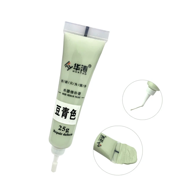 Water-based wood damage repair paint floor gap filling paste furniture repair paste color bean cyan putty for paint and wood
