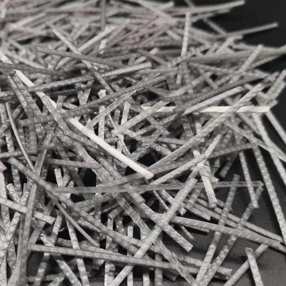 Curved Macro PP Fibre PP concrete curved fiber Polypropylene fiber mesh for concrete