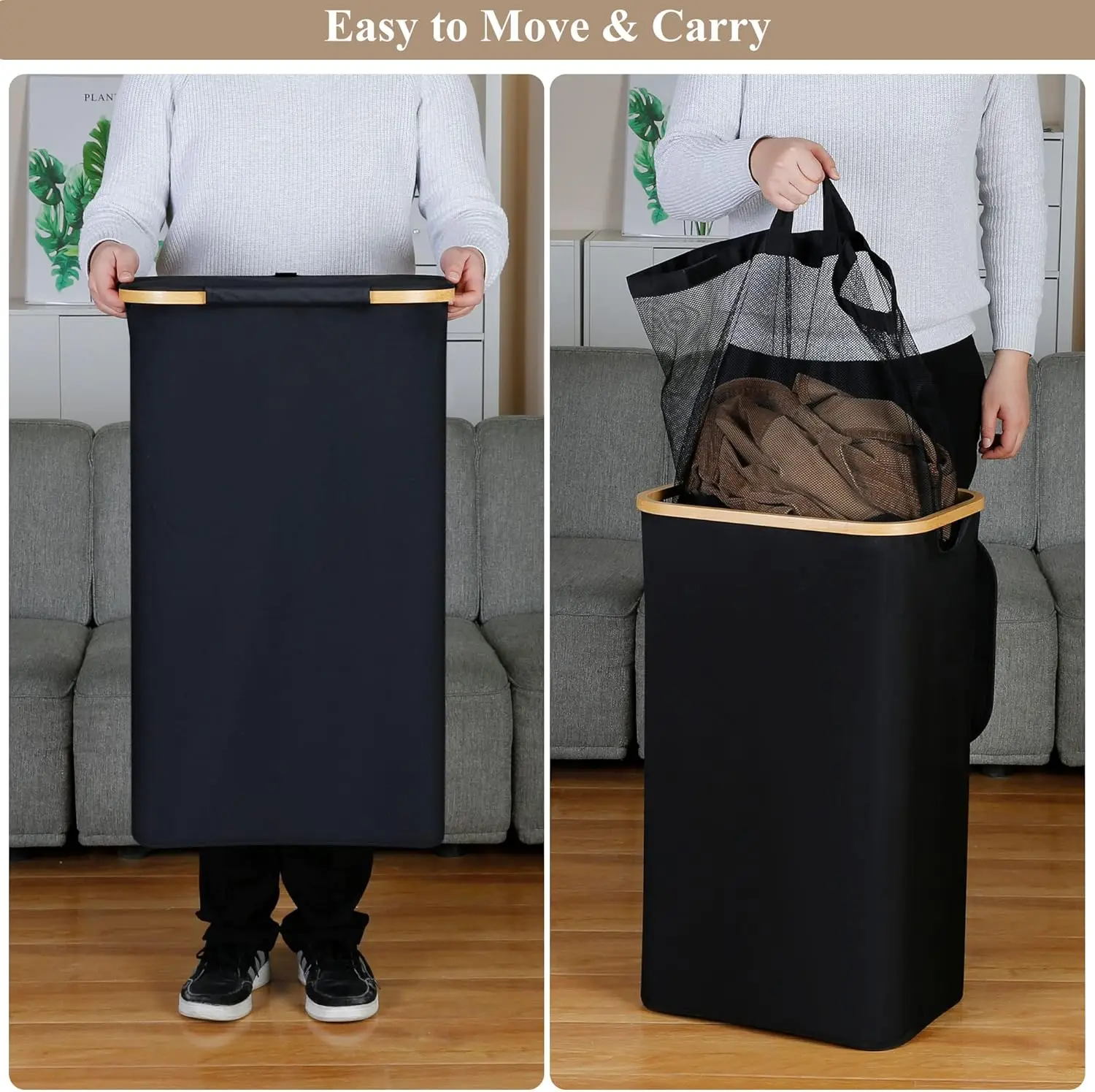 LOW MOQ Fashionable Convenience Elegant laundry basket bamboo for Schools or offices