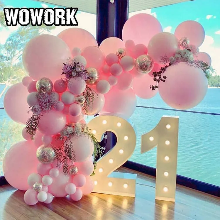 2023 год, оптовая продажа светодиодов WOWORK, металлические гигантские Большие буквы с подсветкой для свадебного украшения, 3 фута, 4 фута, 5 футов, 6 футов