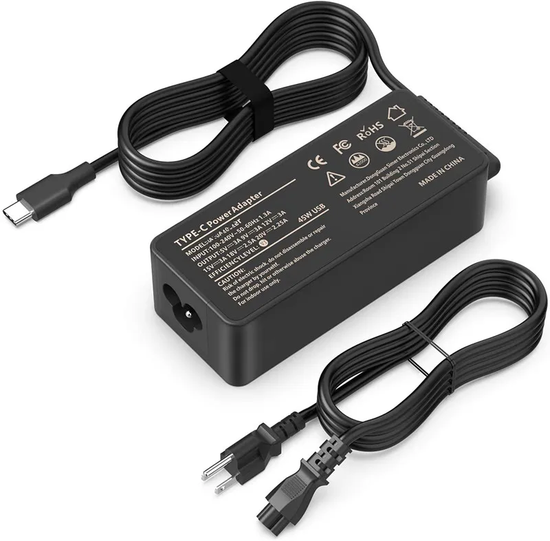  5V 9V 15V 3A / 20V 2.25A 45W USB C Type Power Supply Charger For Laptop