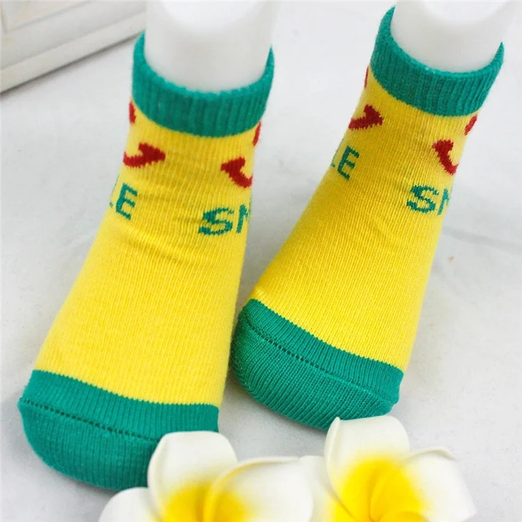 So cute smiling faces socks for our lovely baby cotton baby wearing baby socks