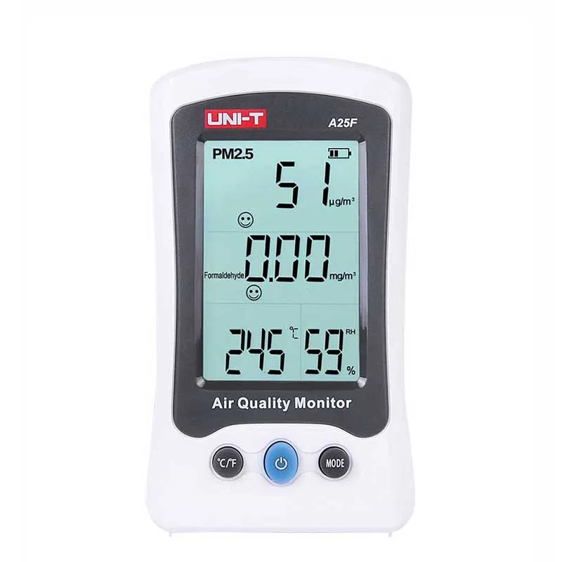 UNI-T A25F PM2.5 Meter Air Quality Monitors Formaldehyde Detector Temperature and Humidity Meter Four tests