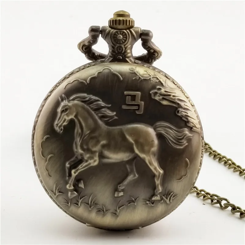 12 Zodiac Pocket Watch Vintage Bronze The Nightmare Before Antique Style Pendant Necklace pocket watch manufacturers wholesale