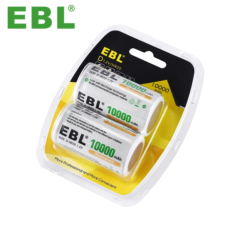 EBL USB D Rechargeable Batteries 1.2v Rechargeable Battery 10000mAh