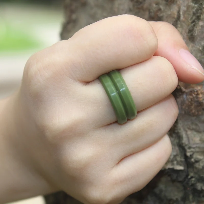 Trendy Beveled Edges Silicone Gift Party Festival Silicone Ring Wedding Ring