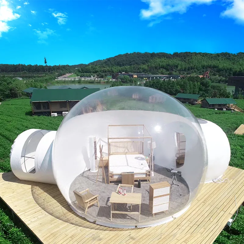 Customized PVC Bubble Tent House Transparent Inflatable Clear Dome for Outdoor Camping Igloo Hotel Tent with Blower Event Usage