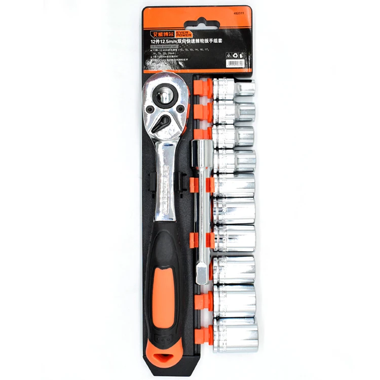Набор комбинированных ключей с храповым механизмом от производителя, 12 шт., 1/2 дюйма, инструмент для ремонта автомобиля, торцевой гаечный ключ, гаечный ключ