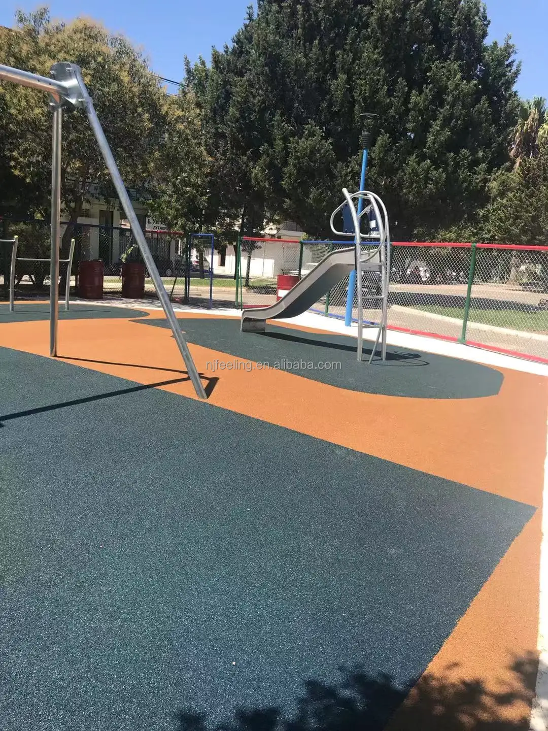 104 230525 Yard garden Playground round rubber granules epdm Kids play area  FN-PA-21060405